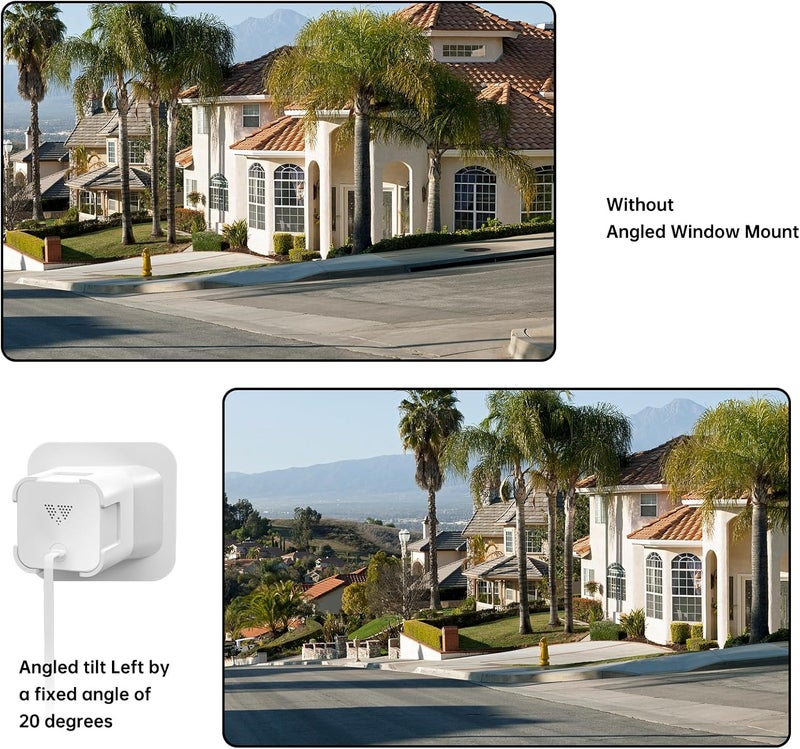 SURVADV Window Mount for Wyze Cam V3/V3 Pro/V4, Adjustable Angle Tilt, No Screws, No Reflections, Self-Adhesive, Damage-Free Installation for Indoor/Outdoor Monitoring, Glass Windows/Door Bracket Holder-White - Image 4